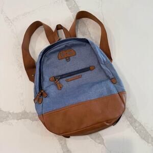 Aldo Denim Chambray Unisex Backpack Adjustable Straps Laptop Pocket School